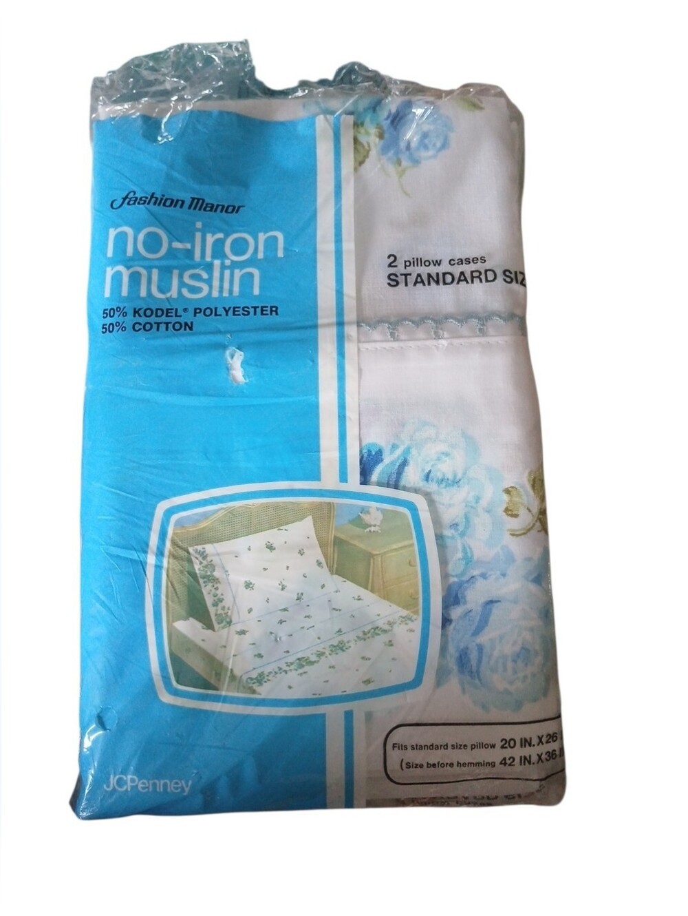 Vintage JC Penney Fashion Manor standard pillowcases